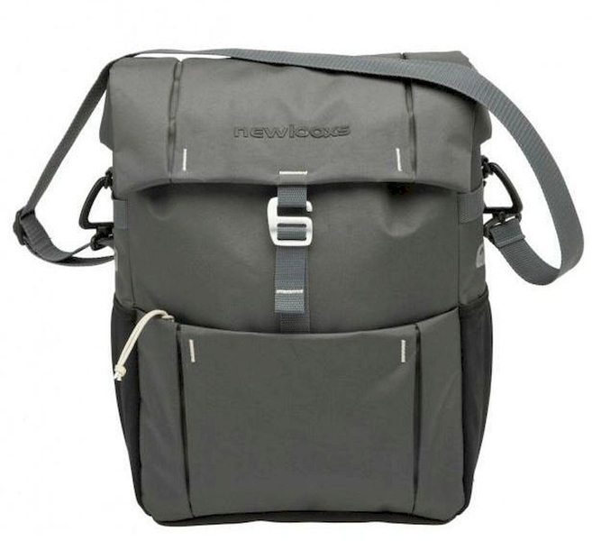 New Looxs Vigo enkele fietstas - 18,5 liter - Grijs - vooraanzicht