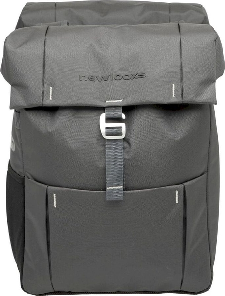 New Looxs Vigo dubbele fietstas - 37 liter - Grijs - vooraanzicht