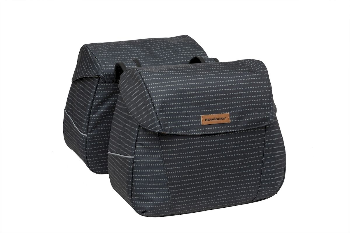 New Looxs Joli dubbele fietstas - 37 liter - Zwart - zijaanzichr