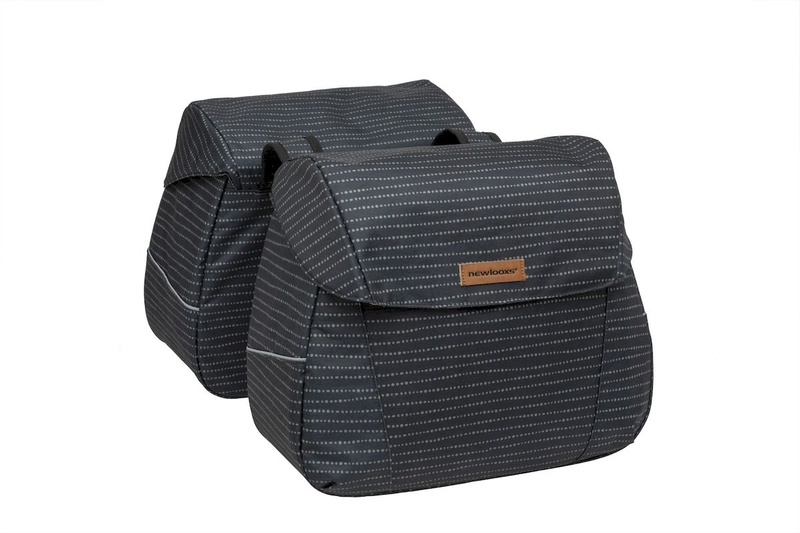 New Looxs Joli dubbele fietstas - 37 liter - Zwart - zijaanzichr