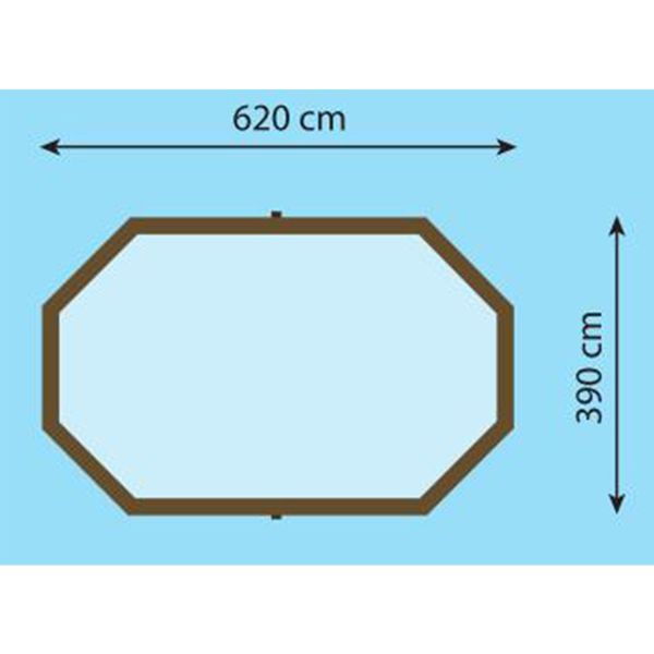 Gardipool Oblong 3.90 x 6.20 m, Hoogte: 1.46 m