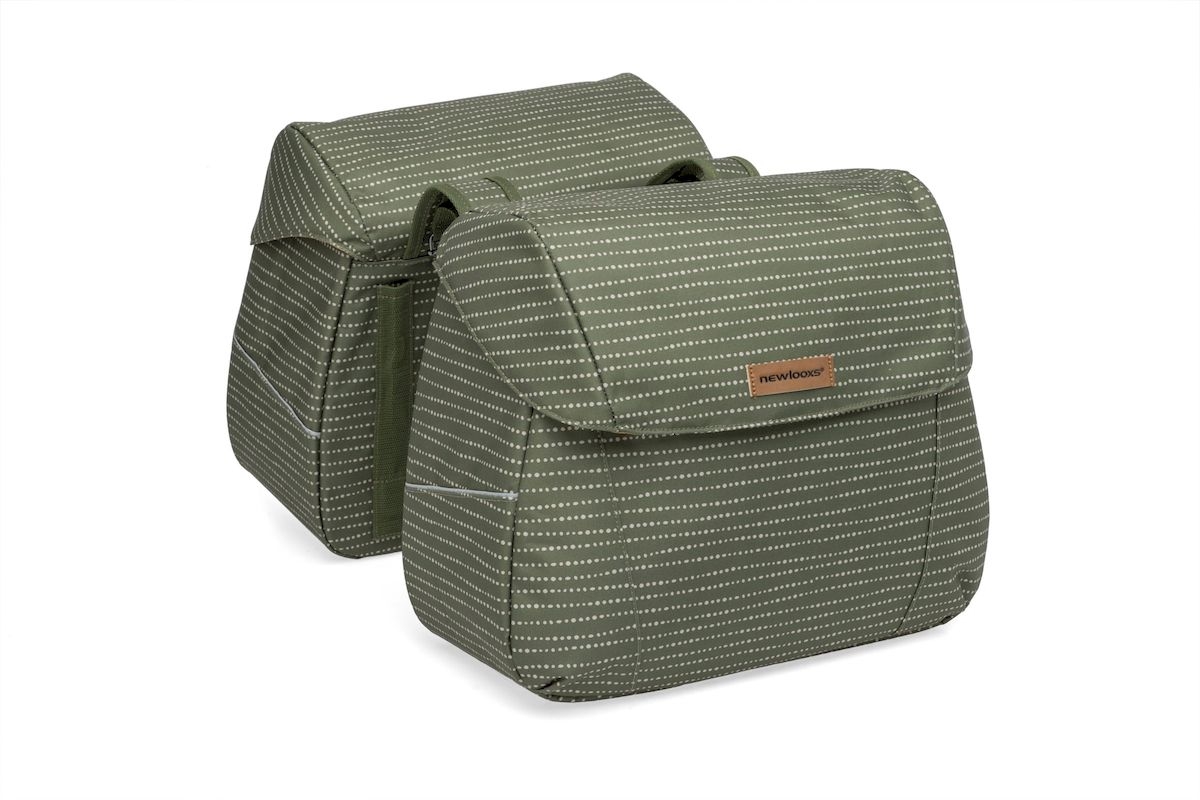 New Looxs Joli dubbele fietstas - 37 liter - Groen - vooraanzicht