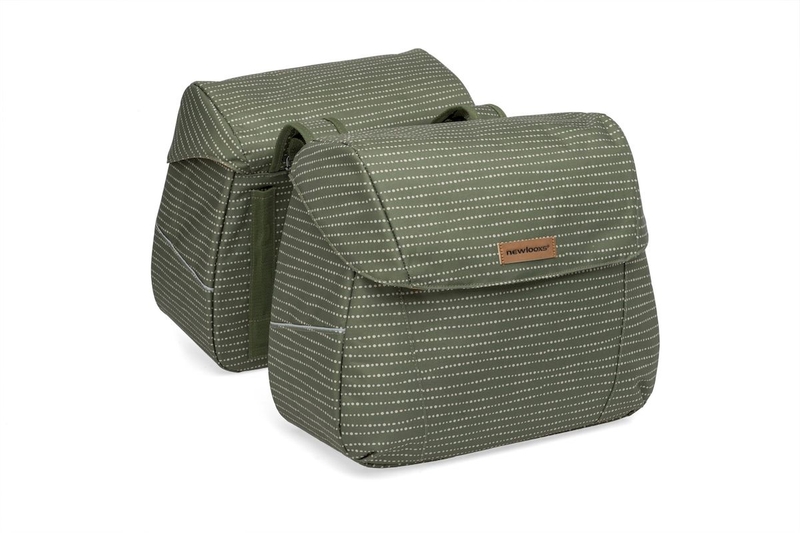 New Looxs Joli dubbele fietstas - 37 liter - Groen - vooraanzicht