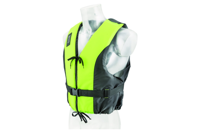 Besto Dinghy zipper 50N zwemvest - Geel/zwart - XL