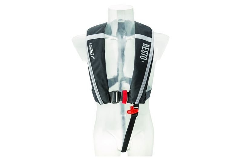 Besto Comfort fit 180N reddingsvest - zwart/grijs