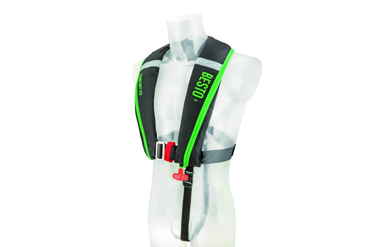 Besto Comfort fit 180N reddingsvest - zwart/groen
