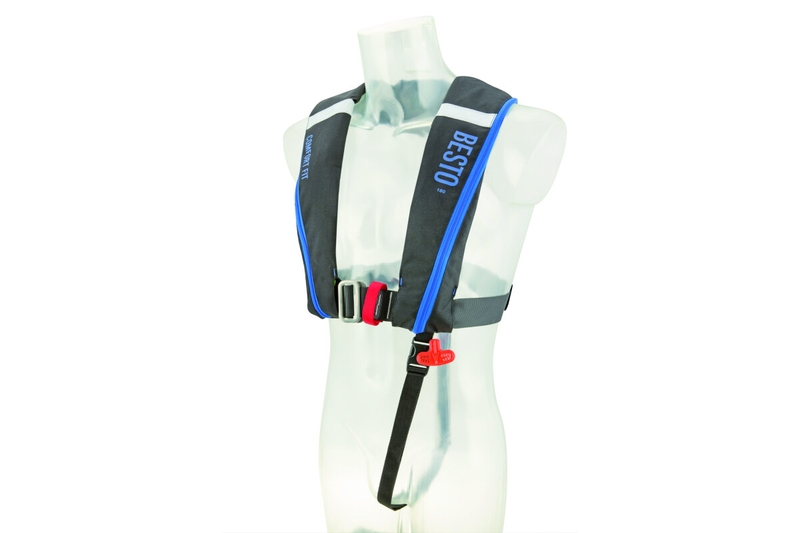 Besto Comfort fit 180N reddingsvest - zwart/blauw