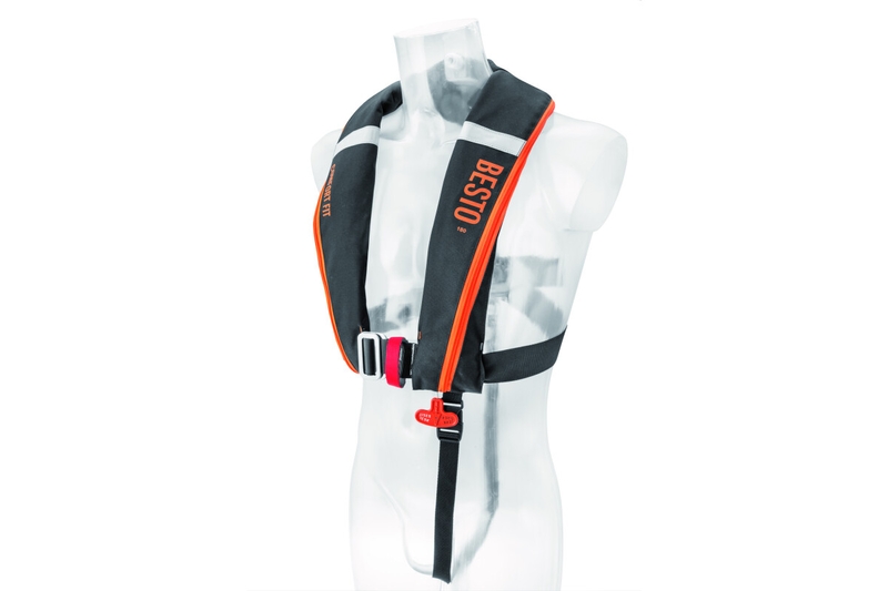 Besto Comfort fit 180N reddingsvest - zwart/oranje