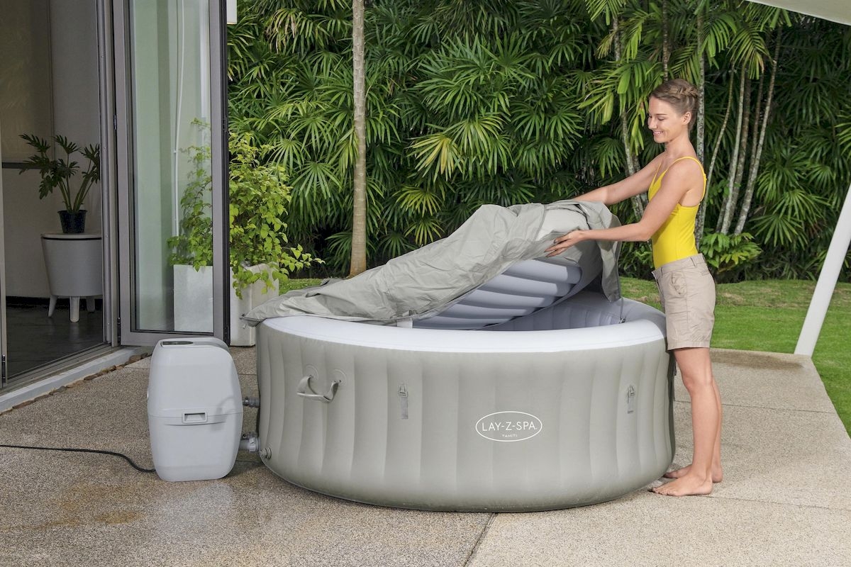Lay-Z-Spa Tahiti AirJet opblaasbare spa - 4 persoons - afdekken