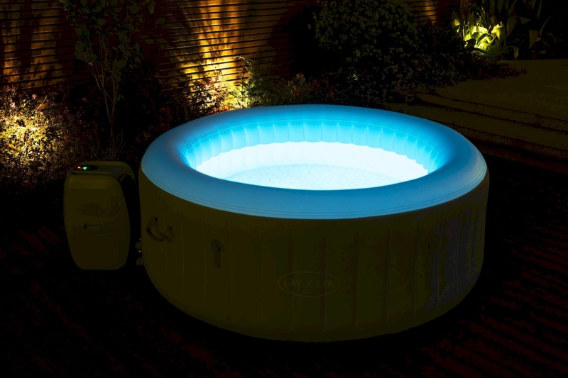 Lay-Z-Spa Tahiti AirJet opblaasbare spa - 4 persoons - verlichting licht blauw