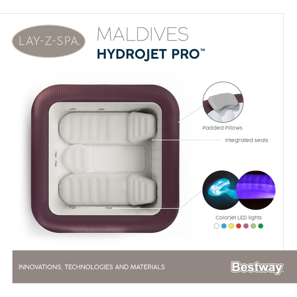 Lay-Z Spa Maldives Hydrojet Pro opblaasbare spa - 7 persoons