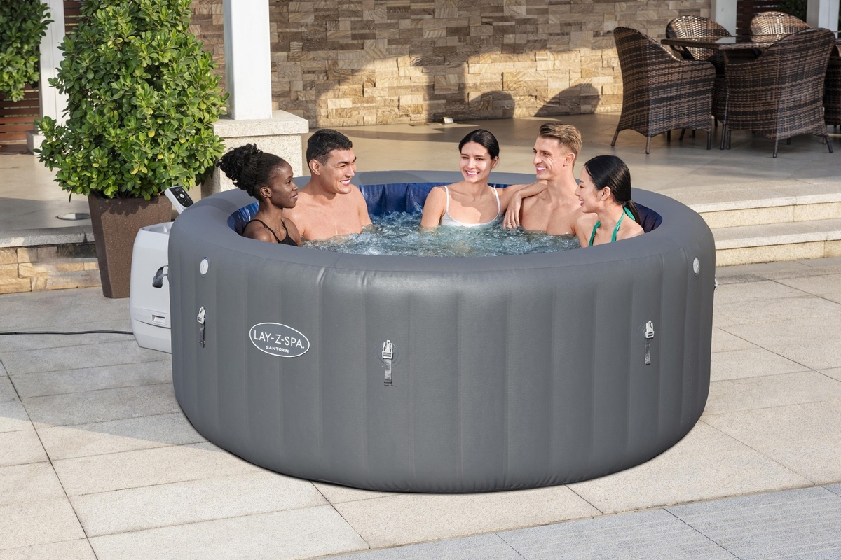 Lay-Z Spa Santorini HydroJet Pro WiFi opblaasbare spa - 7 persoons