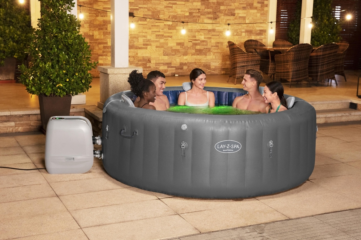 Lay-Z Spa Santorini HydroJet Pro WiFi opblaasbare spa - 7 persoons