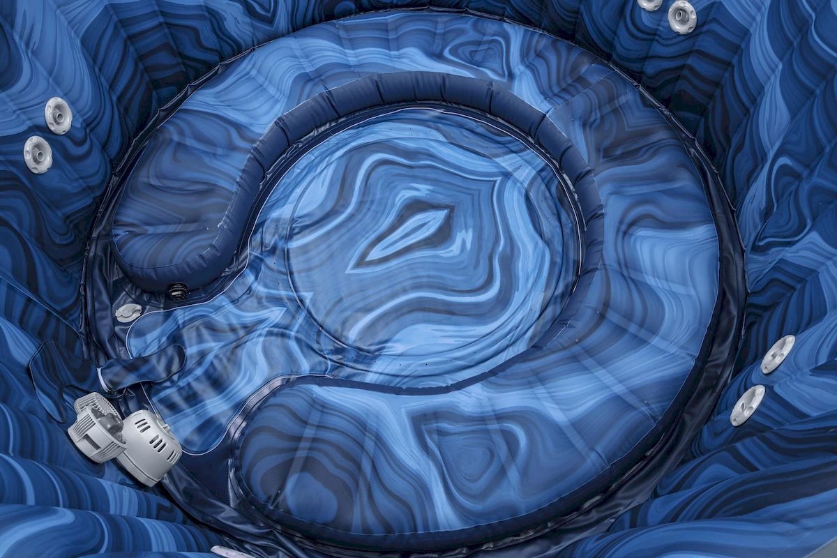 Lay-Z spa Santorini HydroJet Pro opblaasbare spa - 7 persoons - zitbank