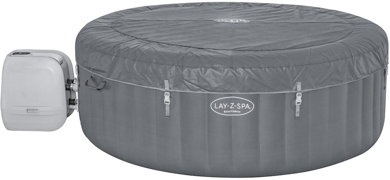 Lay-Z spa Santorini HydroJet Pro opblaasbare spa - 7 persoons - afgedekt