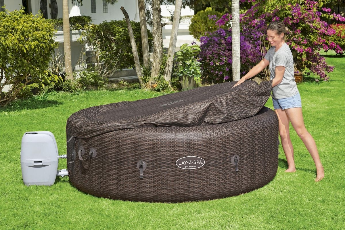 Lay-Z Spa St. Moritz AirJet opblaasbare spa - 7 persoons - met afdekhoes