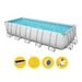 Bestway Power Steel Rectangular zwembad - 640 x 274 x 132 cm - met zandfilterpomp en accessoires