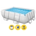 Bestway Power Steel Rectangular zwembad - 282 x 196 x 84 cm - met filterpomp en accessoires