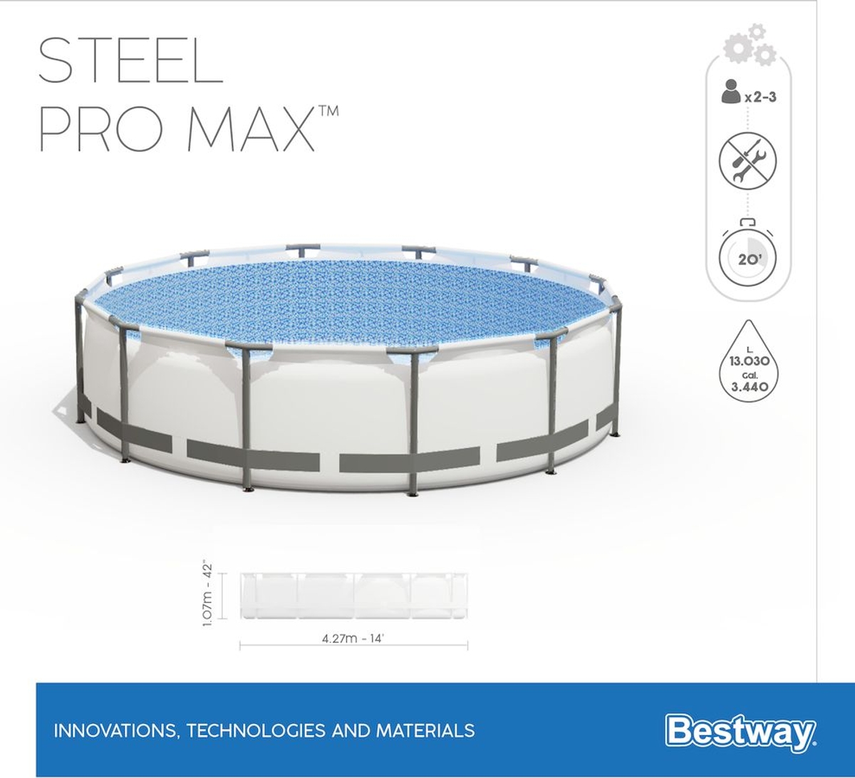 Bestway Steel Pro MAX zwembad - 427 x 107 cm - set