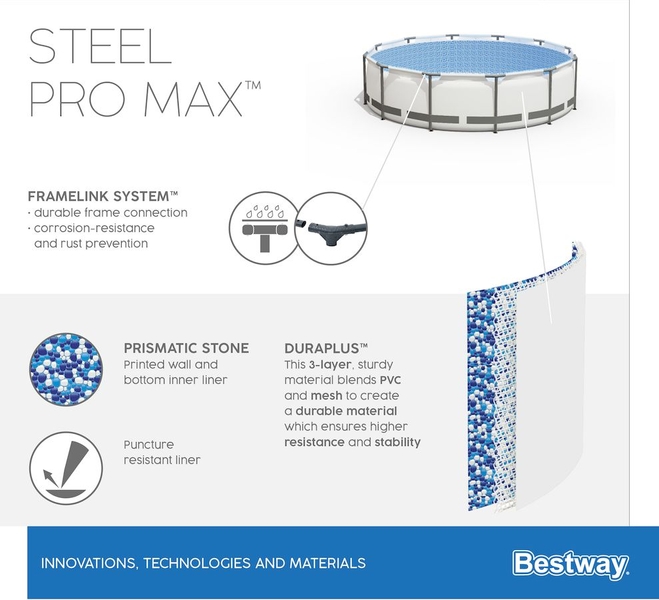 Bestway Steel Pro MAX zwembad - 427 x 107 cm - set