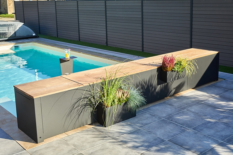 Banc Design automatisch oprolsysteem - tot 4,5 meter - Donkergrijs