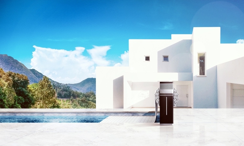 Tixit automatisch oprolsysteem - tot 4 meter - Zwart - zijkant