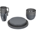 Bo-Camp Stone melamine serviesset - 16-delig - Grijs