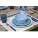 Bo-Camp Mix & Match melamine serviesset - 16-delig - Blauw sfeerbeeld