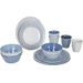 Bo-Camp Mix & Match melamine serviesset - 16-delig - Blauw