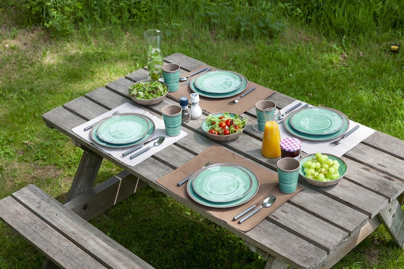 Bo-Camp Halo melamine serviesset Aqua sfeerbeeld