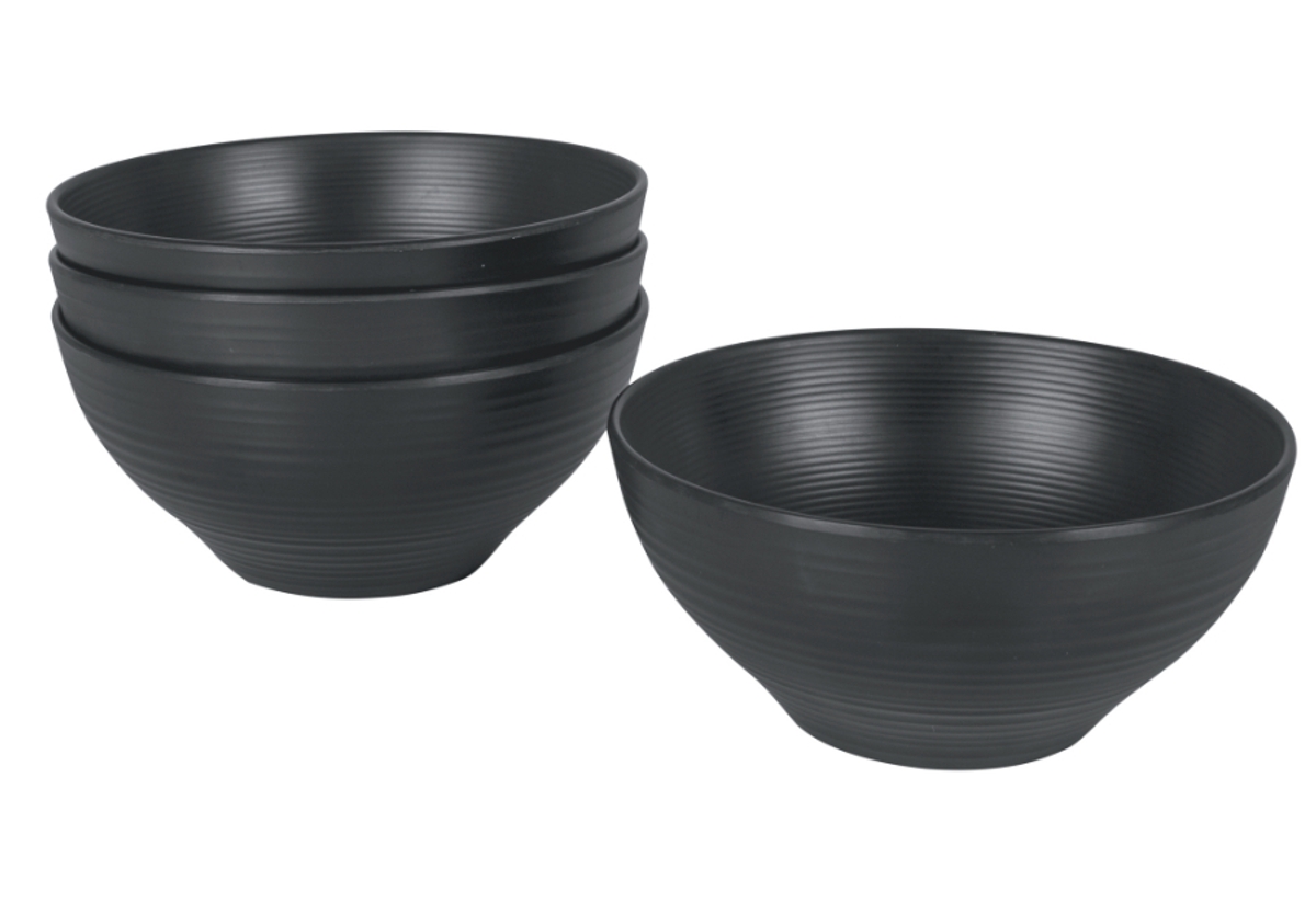 Bo-Camp Orville melamine serviesset - 16-delig - Antraciet