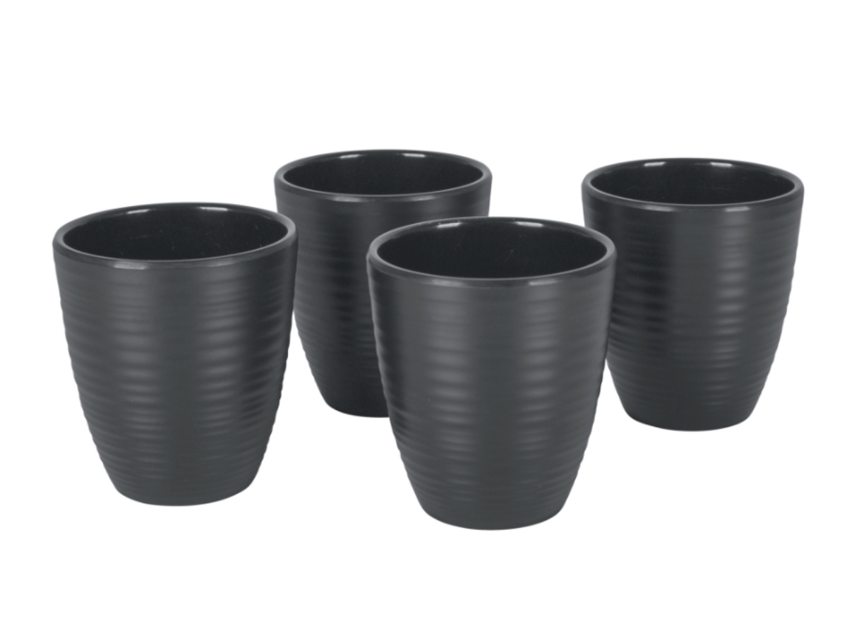 Bo-Camp Orville melamine serviesset - 16-delig - Antraciet