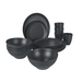 Bo-Camp Orville melamine serviesset - 16-delig - Antraciet