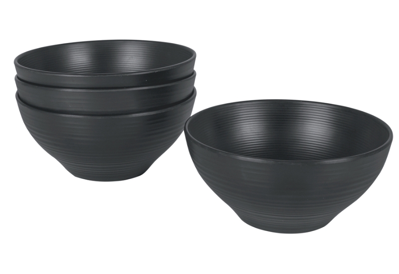 Bo-Camp Orville melamine serviesset - 16-delig - Antraciet