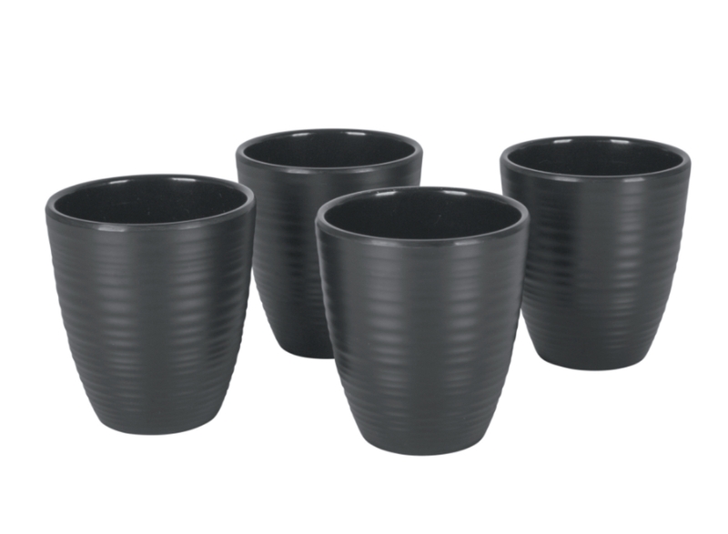 Bo-Camp Orville melamine serviesset - 16-delig - Antraciet