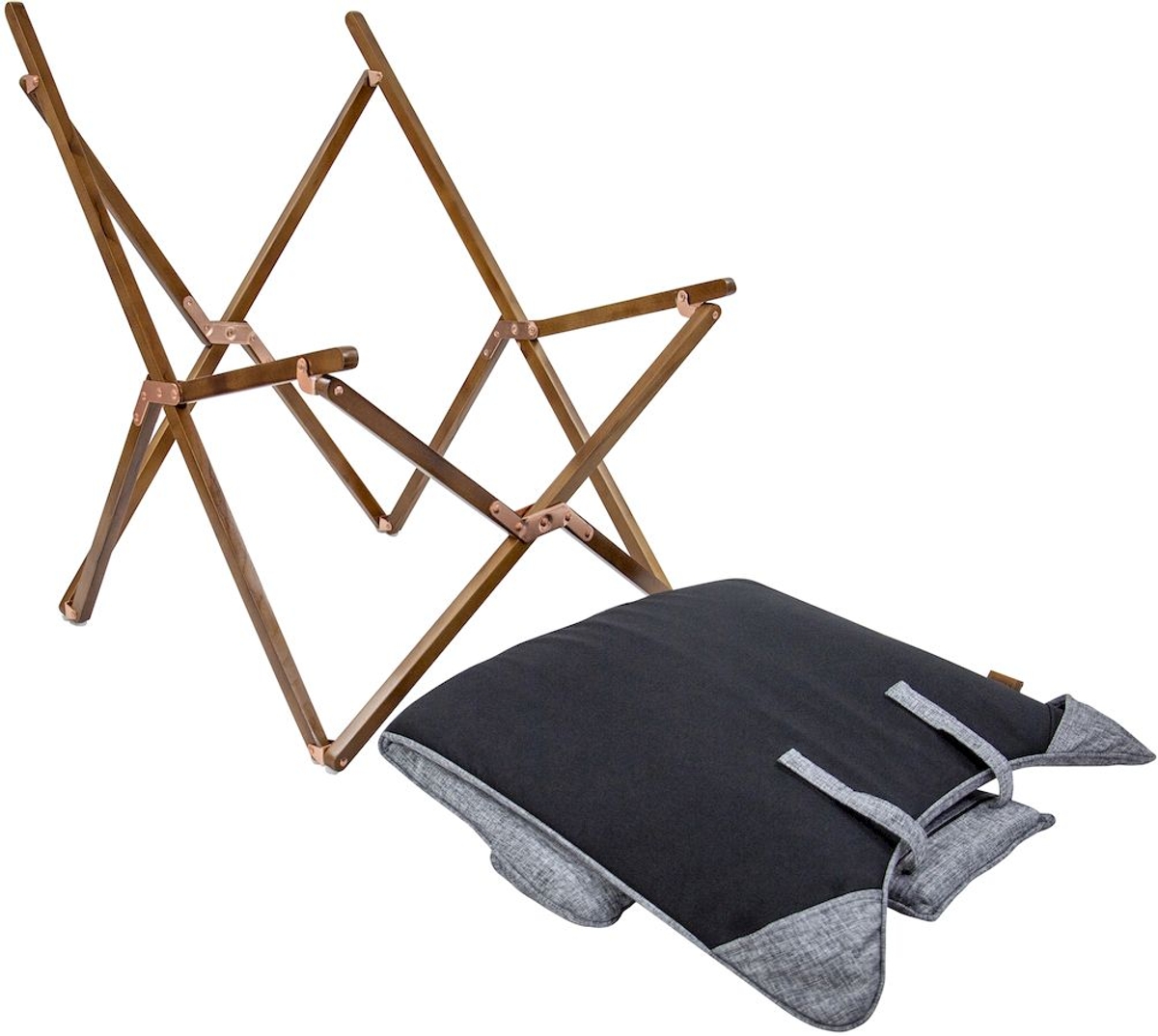 Bo-Camp Urban Outdoor Bloomsbury vlinderstoel - Grijs - M