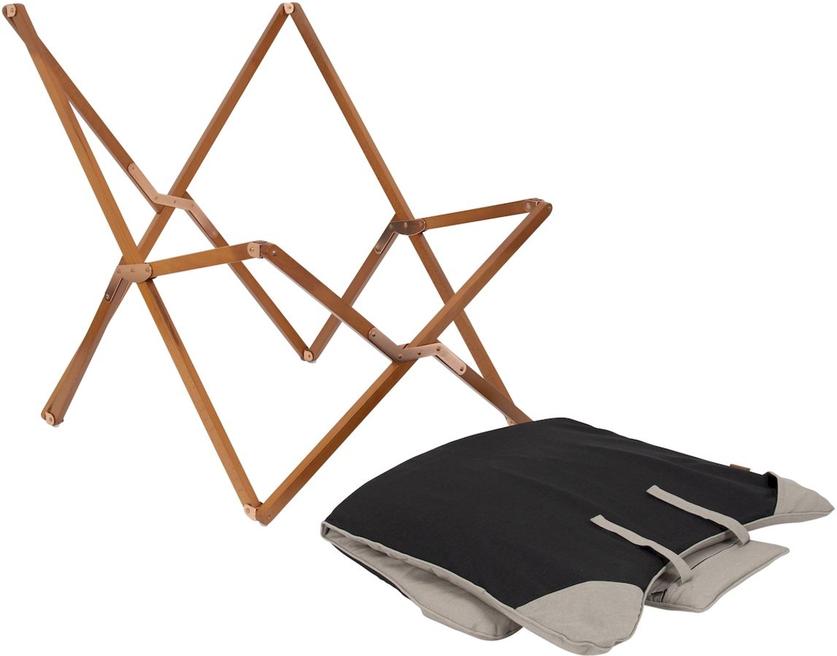 Bo-Camp Urban Outdoor Bloomsbury vlinderstoel - Beige - L