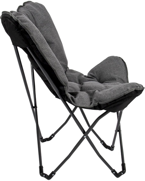 Bo-Camp Urban Outdoor Grainger vlinderstoel - grijs / zijkant
