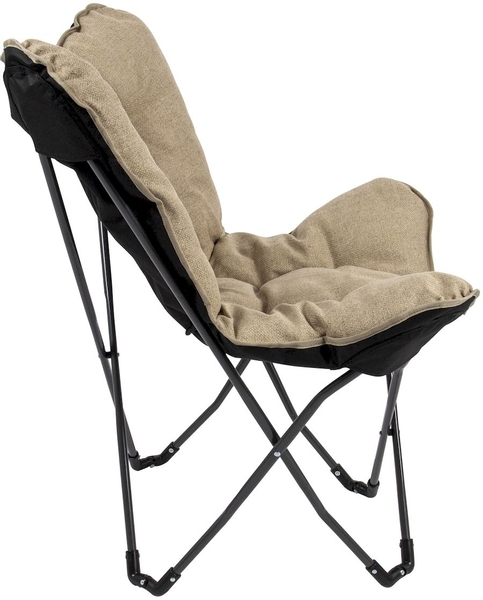 Bo-Camp Urban Outdoor Grainger vlinderstoel - beige / zijkant