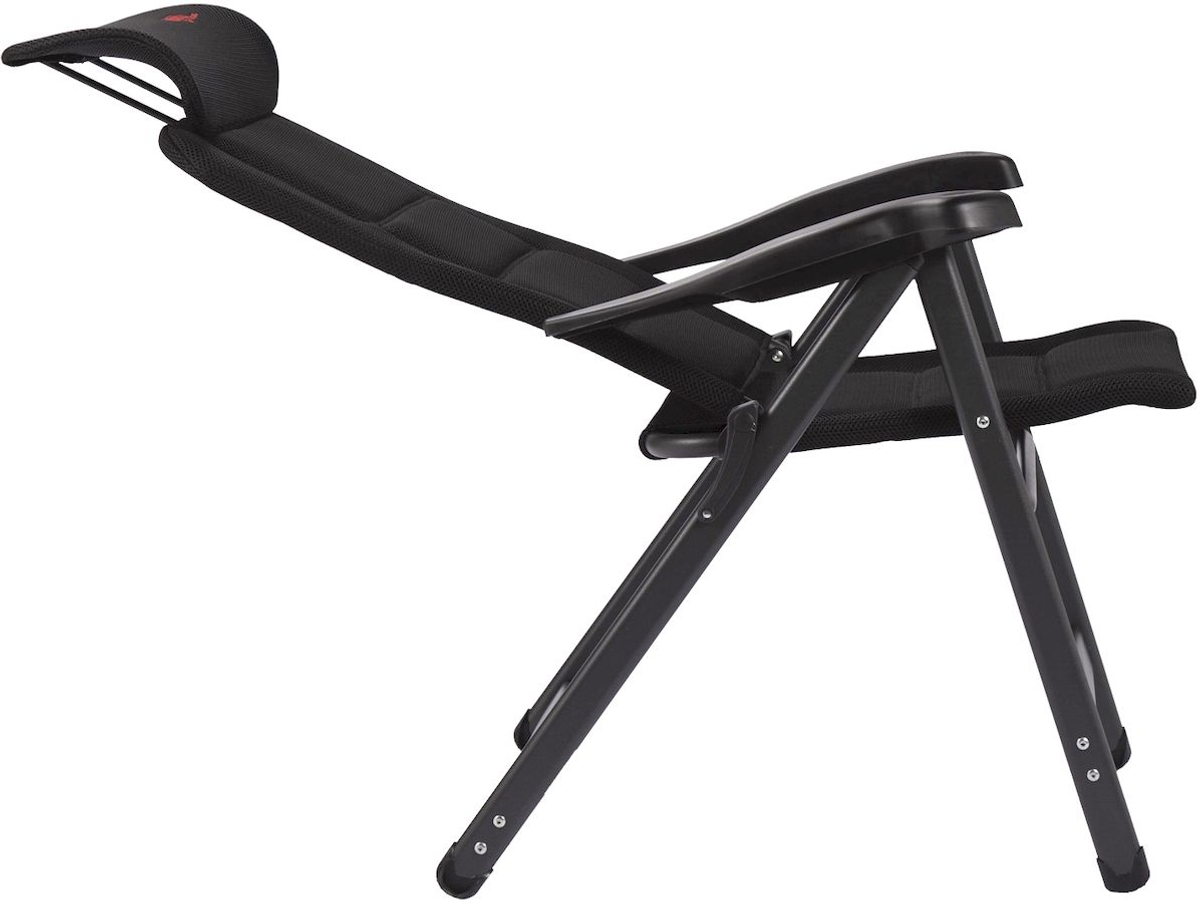 Crespo Air-Deluxe Compact AP-235 standenstoel Zwart zijaanzicht ligpositie