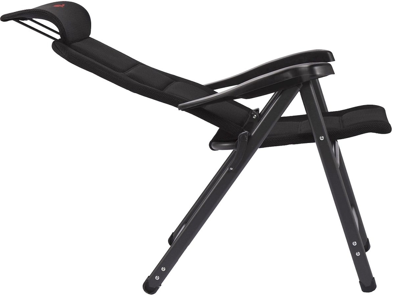 Crespo Air-Deluxe Compact AP-235 standenstoel Zwart zijaanzicht ligpositie