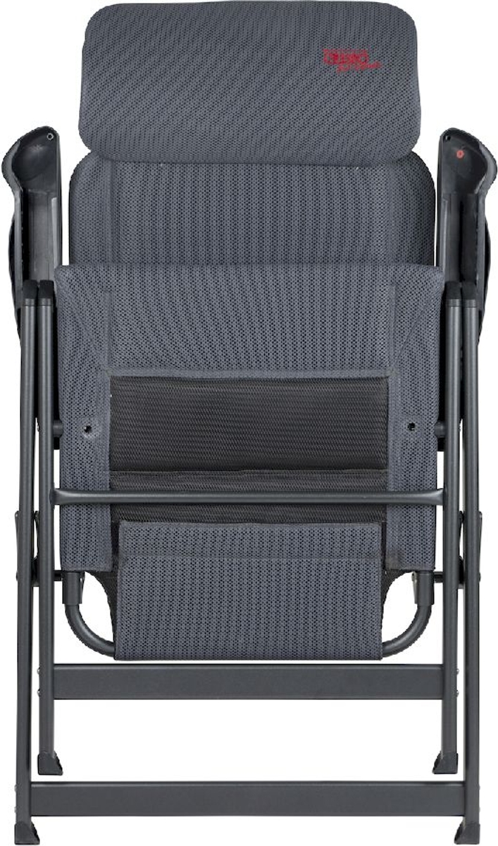 Crespo Compact Air-Deluxe AP-237 standenstoel Grijs ingeklapt met hoofdsteun uitgeklapt