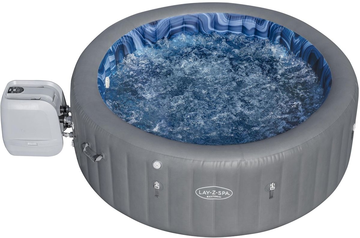 Lay-Z Spa Santorini HydroJet Pro opblaasbare spa - 7 persoons - bovenaanzicht