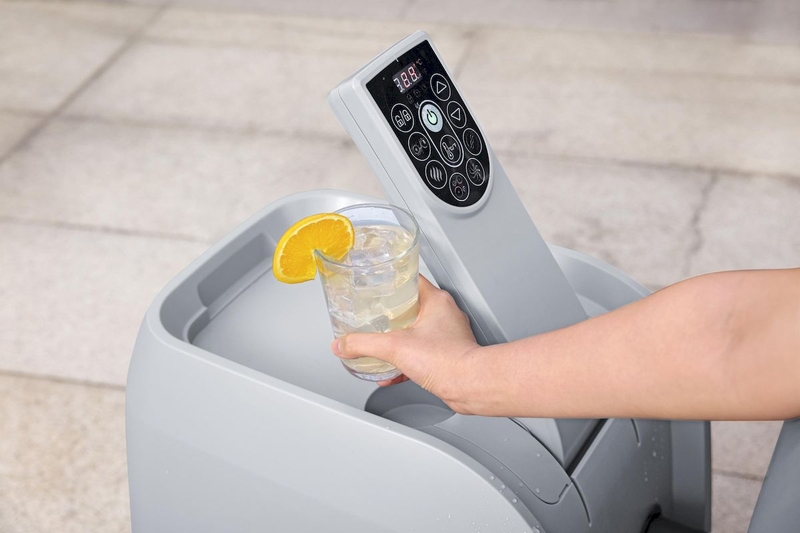 Lay-Z Spa Santorini HydroJet Pro opblaasbare spa - 7 persoons - bekerhouder