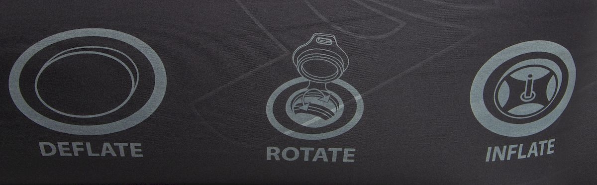 Bo-Camp Dorset zelfopblazende slaapmat - Golden ventiel uiteleg