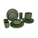 Bo-Camp Patom melamine serviesset - 16-delig - Groen