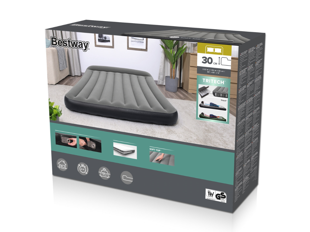 Bestway Tritech Premium luchtbed - Queensize (152cm) - Met ingebouwde pomp