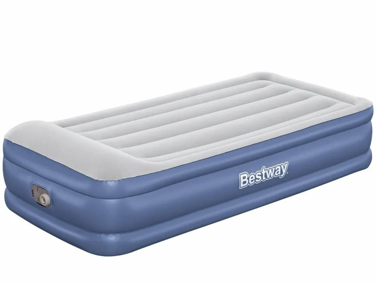Bestway Tritech hoog luchtbed - 1-persoons (97 cm) - Met ingebouwde elektrische pomp