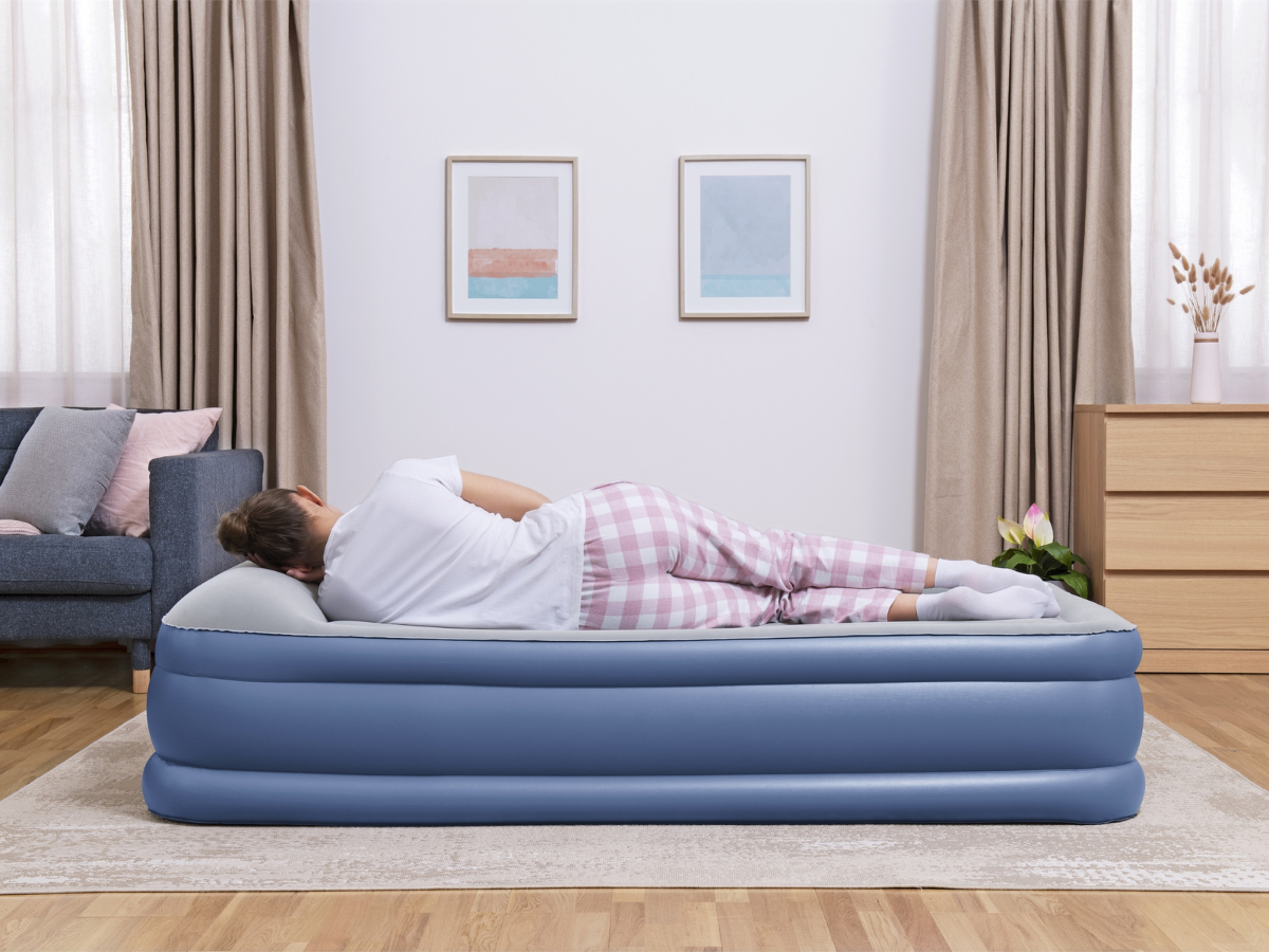 Bestway Tritech hoog luchtbed - 1-persoons (97 cm) - Met ingebouwde elektrische pomp