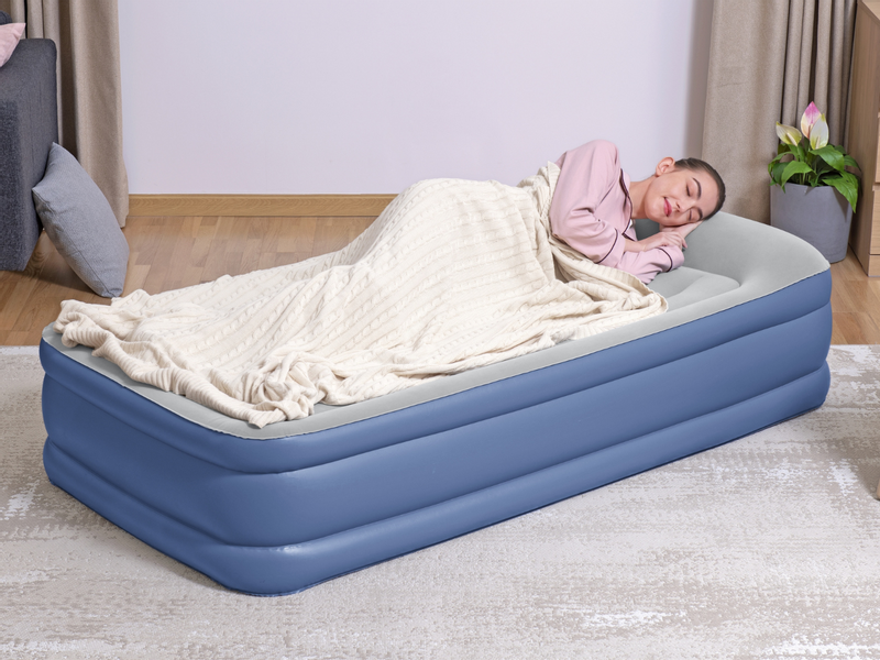 Bestway Tritech hoog luchtbed - 1-persoons (97 cm) - Met ingebouwde elektrische pomp